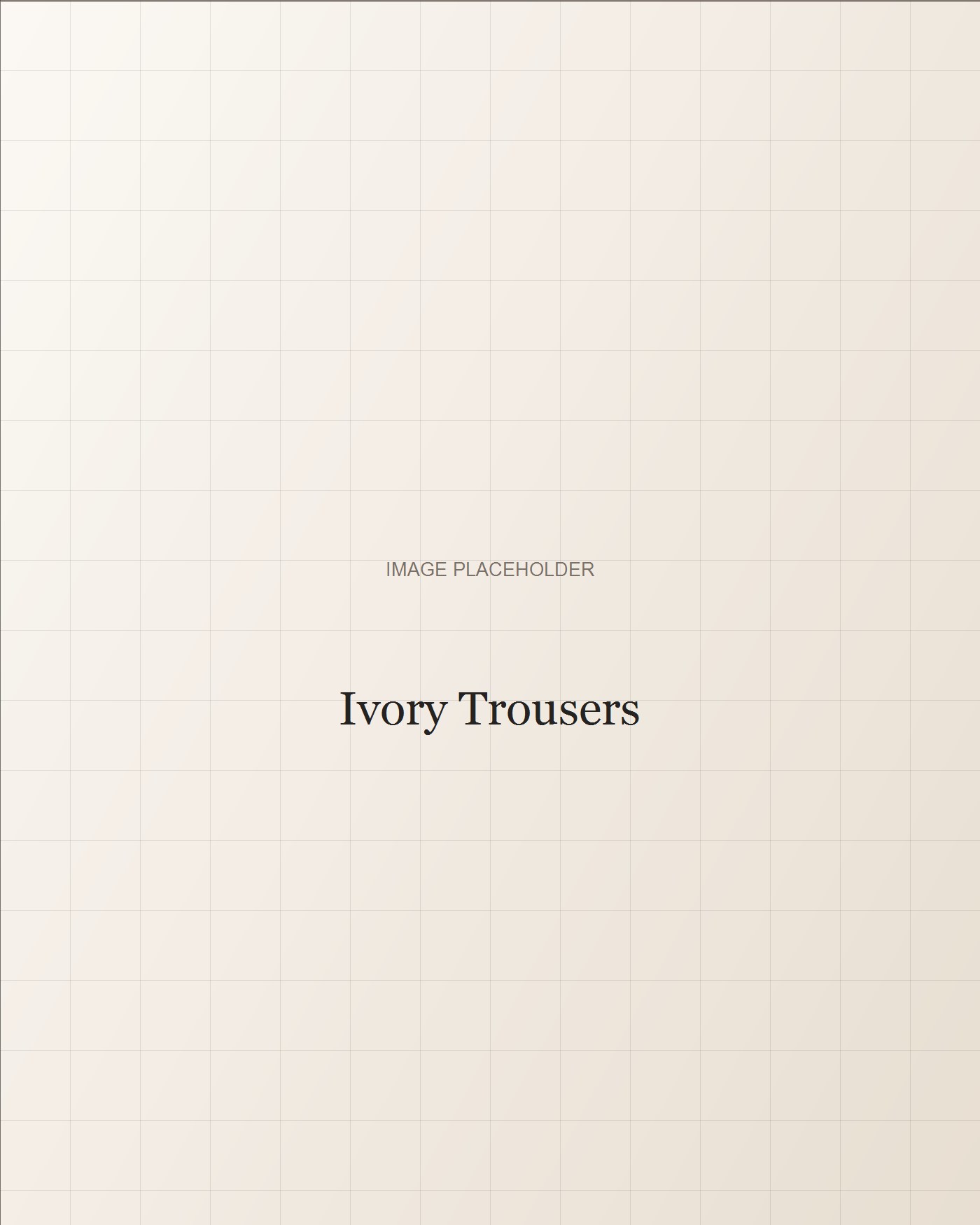 Ivory trousers with a camel belt